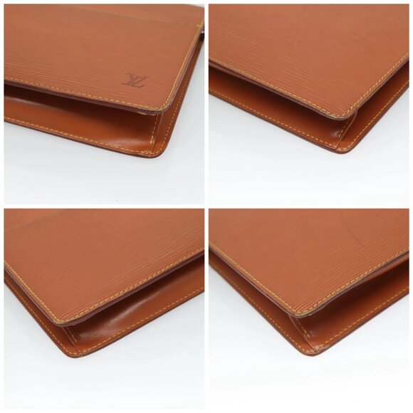 LOUIS VUITTON Epi Pochette Homme Clutch Bag Zipangu Gold M52528 LV Auth 126195 - Picture 14 of 16